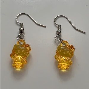 orange hello kitty earrings